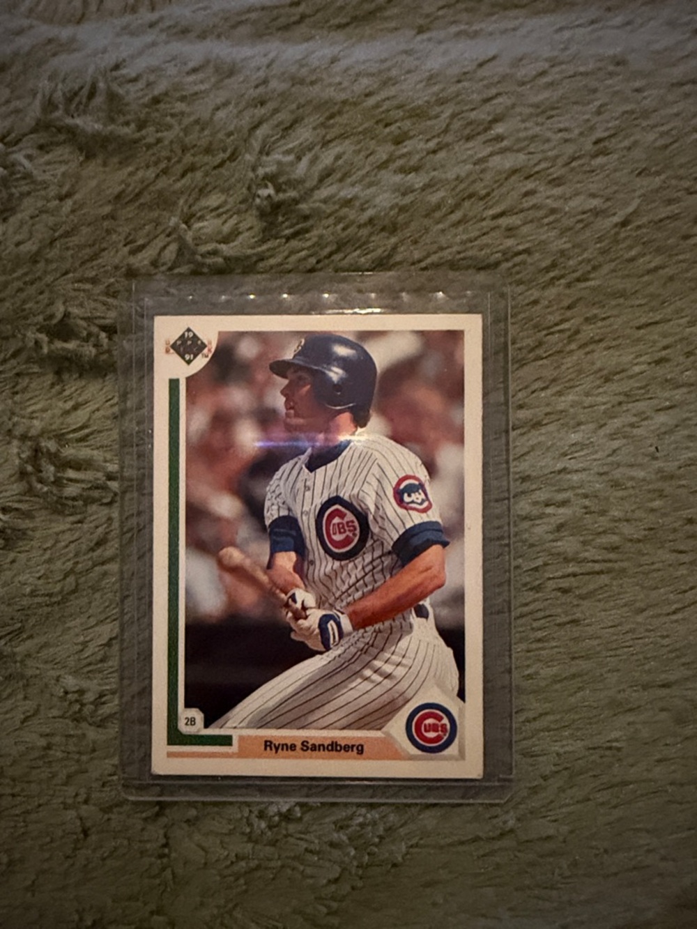 Ryne Sandberg Chicago Cubs Baseball Card - White & Blue